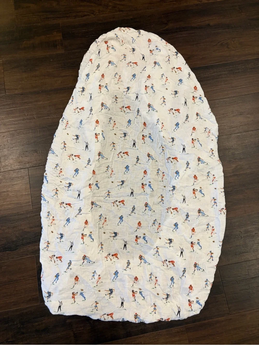 LouLou Lollipop Crib Sheet Football Bamboo Cotton Soft Nursery